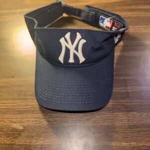 New York Yankees MLB OC Sports Sun Visor Golf Hat Cap Navy Blue w/ White NY Logo